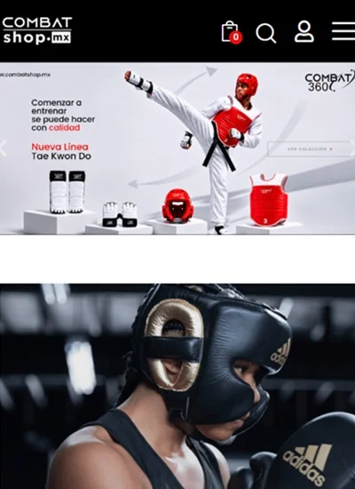 Diseño y desarrollo de tienda en línea Combat Sports
